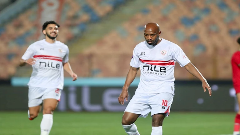 احتفالات شيكابالا بعد هدفه للزمالك أمام موردن سبورت